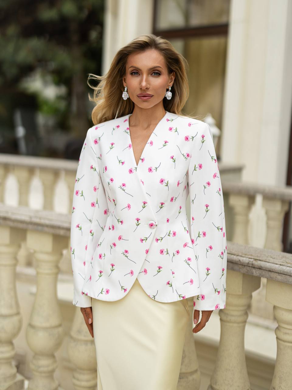 Marynarka damska w kwiatowy print